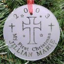  Cross Ornament Personalized