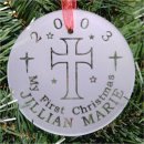 Cross Ornament Personalized
