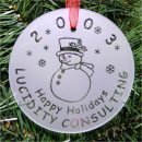 Snowman Ornament Personalized